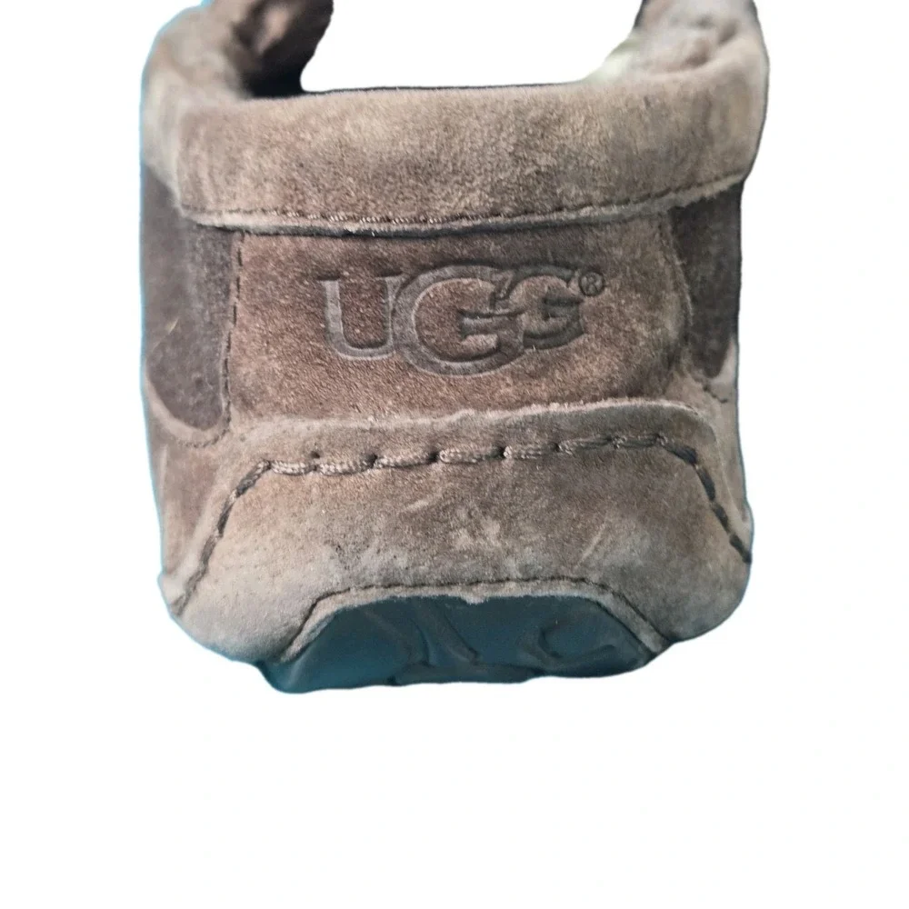 UGG Ascot Men's Brown Moccasin Slipper, Size 14 -‎ Espresso Rubber Sole